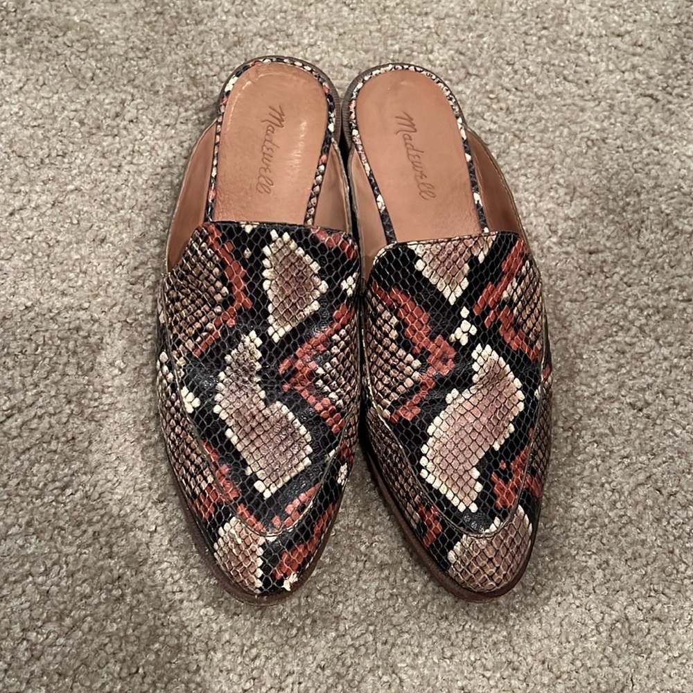 Madewell Snakeskin Loafer Mule